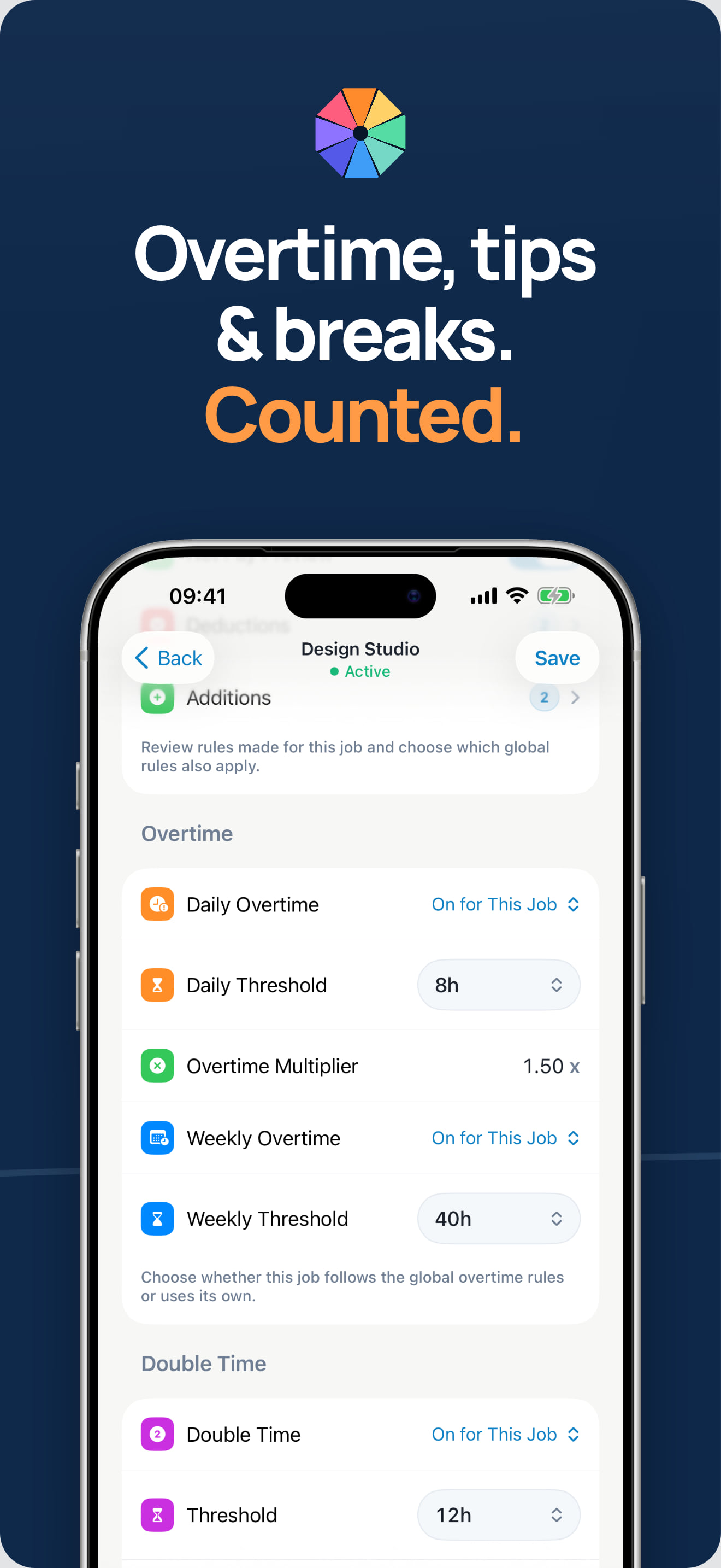 Overtime Tracker and Double Time Calculator App